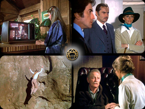 Left to Right 
1. Kenneth O'Brien, Martin E. Brooks, Lindsay Wagner 
2. Rita Egleston  
3. Lew Ayres, Lindsay Wagner 